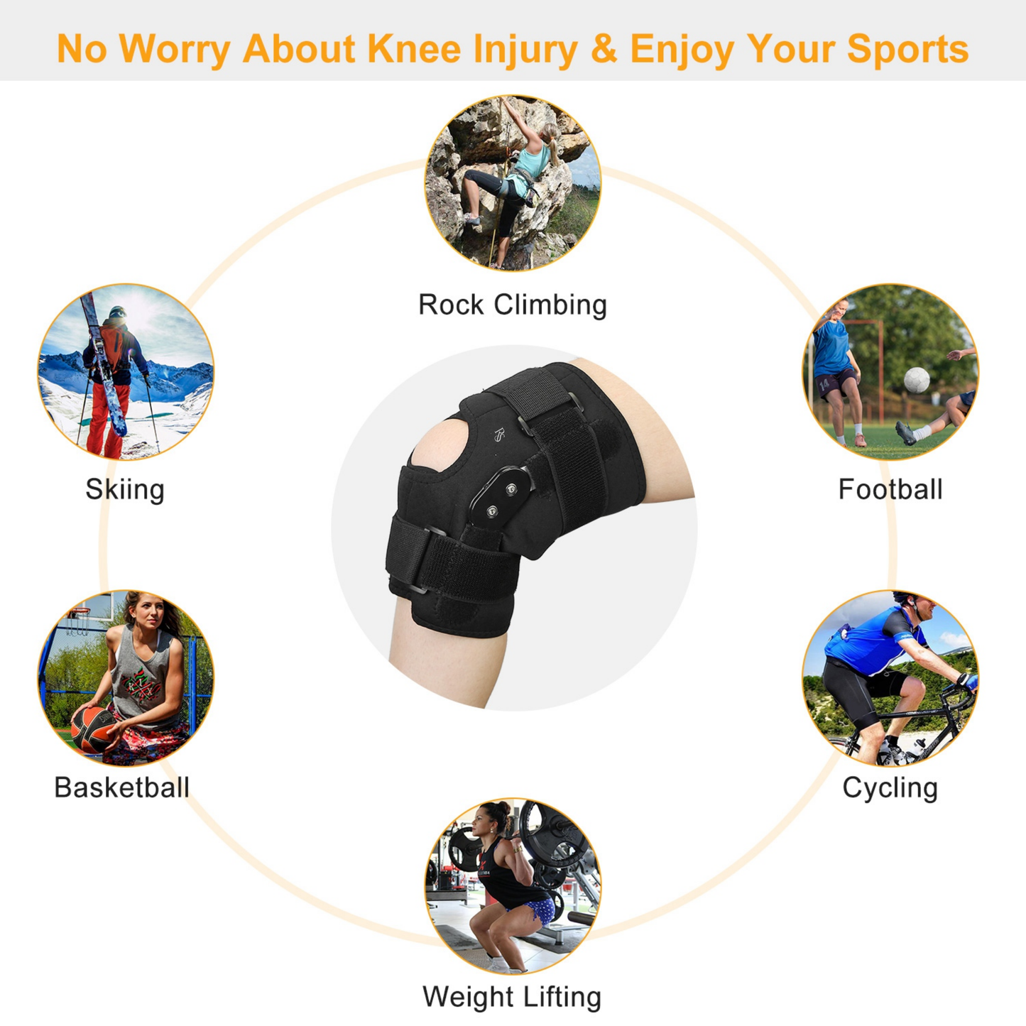 Adjustable Knee Brace Compression Support