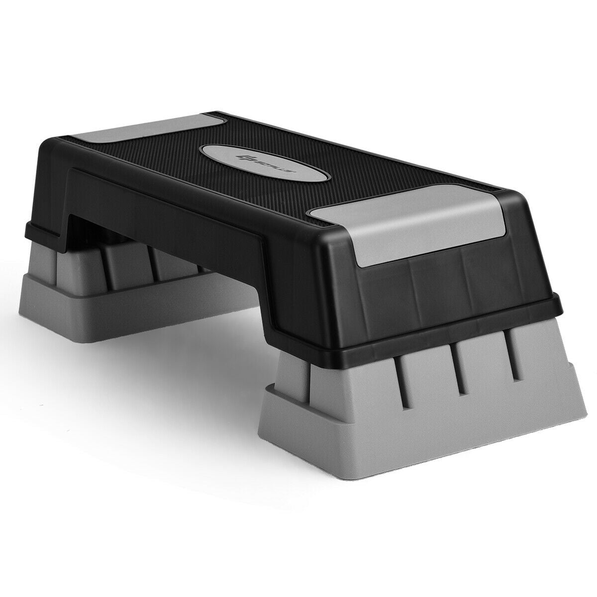 Aerobic Exercise Stepper Trainer with Adjustable Height 5 Inch- 7 Inch- 9 Inch-Gray