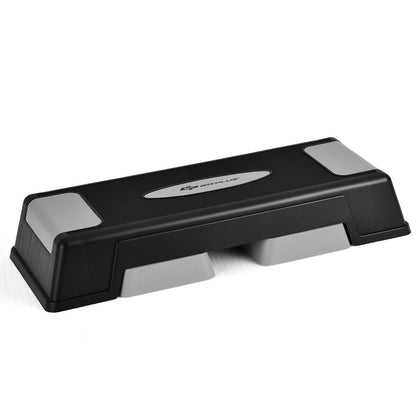 Aerobic Exercise Stepper Trainer with Adjustable Height 5 Inch- 7 Inch- 9 Inch-Gray