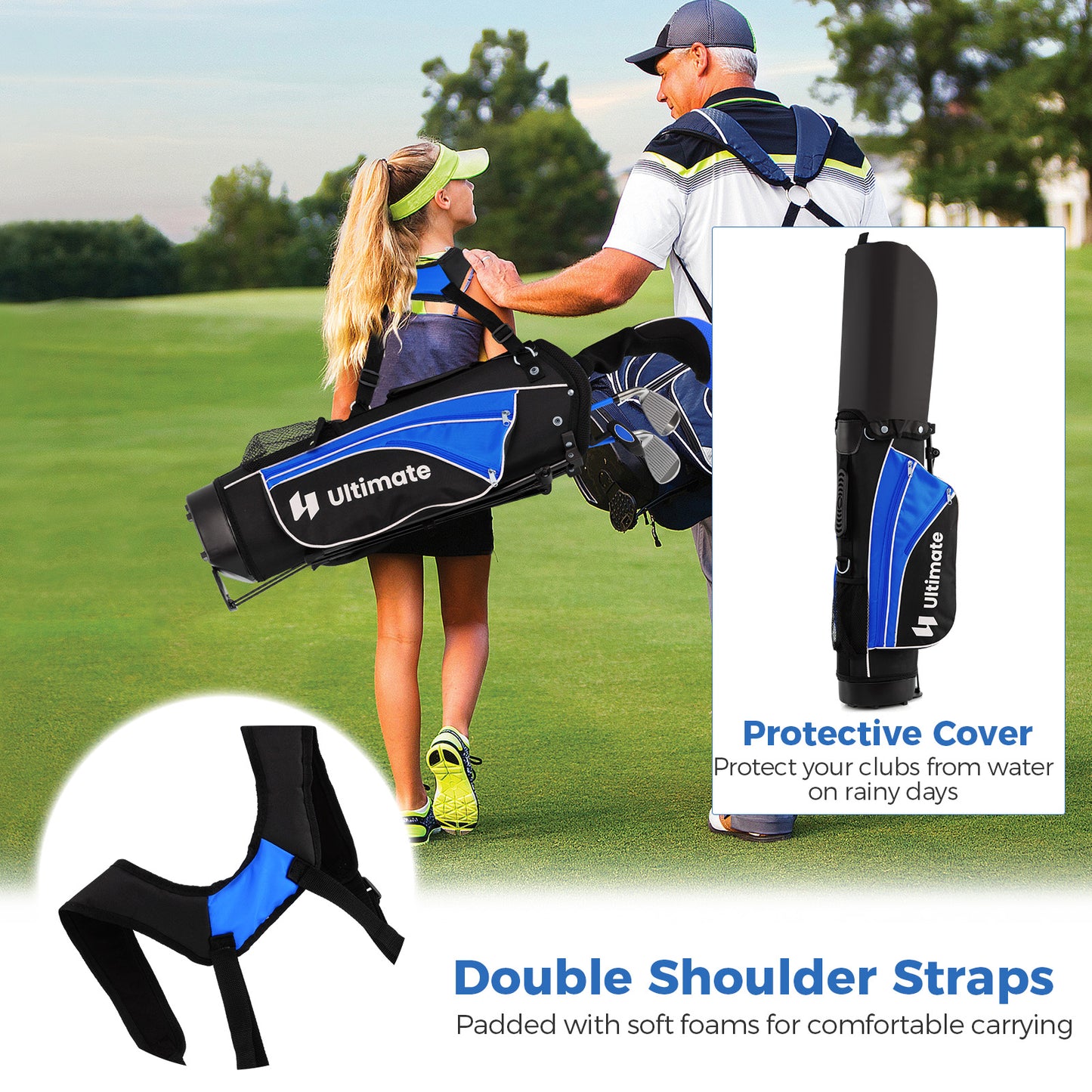 Complete Golf Club Set for Children Age 11-13-Blue