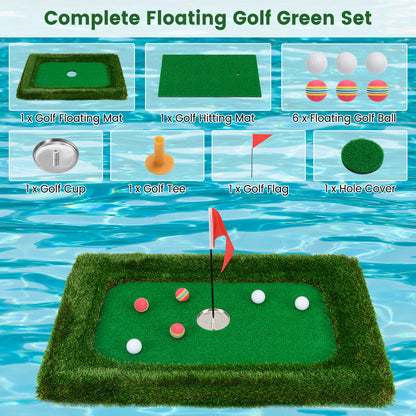 37.5 x 25.5 Inch Floating Golf Green for Pool Chipping Green Mat