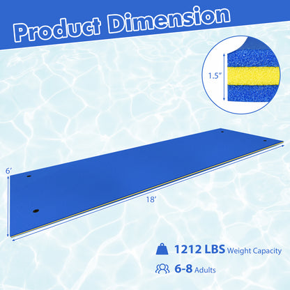 3 Layer Water Pad Foam Mat-Blue