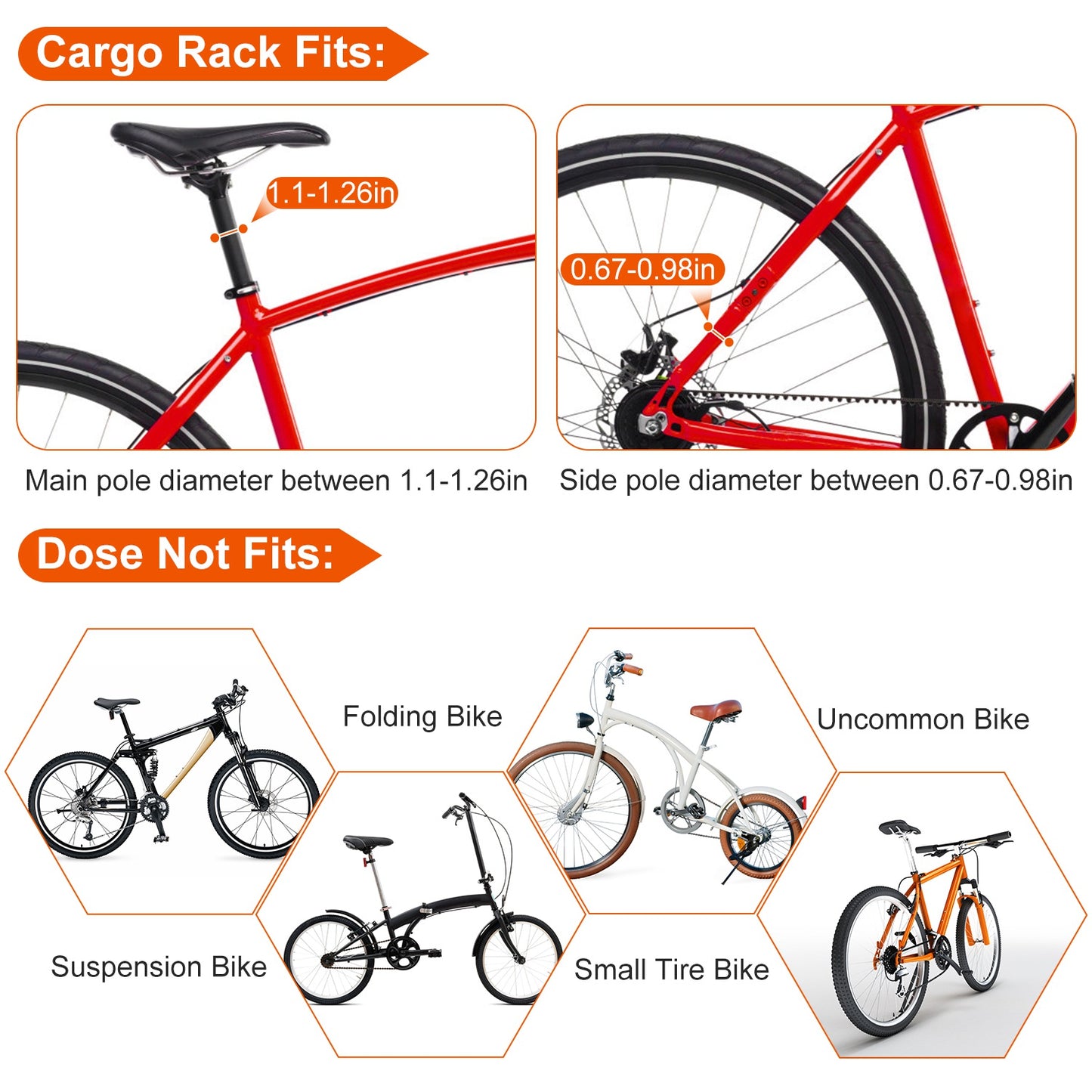 Bicycle Adjustable Cargo Rack