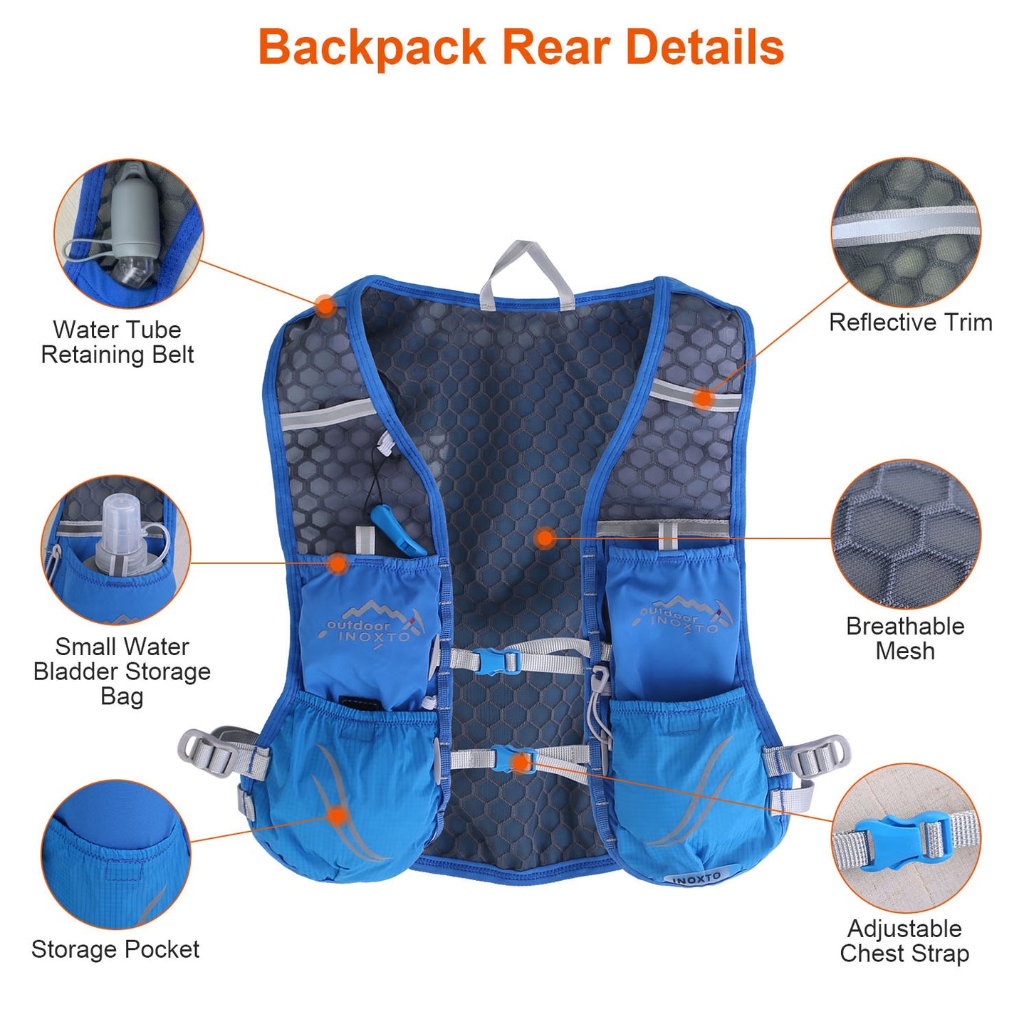 Adjustable Vest Backpack For Outdoor Sports