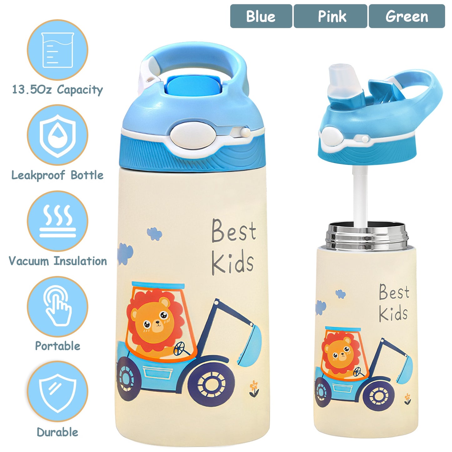 Sports Water Bottle for Toddlers Boys Girl