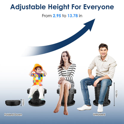 Retractable Portable Toilet Collapsible Portable Potty for Adults Emergency Toilet Kit with Adjustable Height Lid 20 Garage Bags Carry Bag for Camping