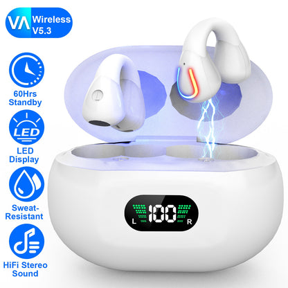 Wireless V5.3 Earbuds Clip-On Open TWS Earphones