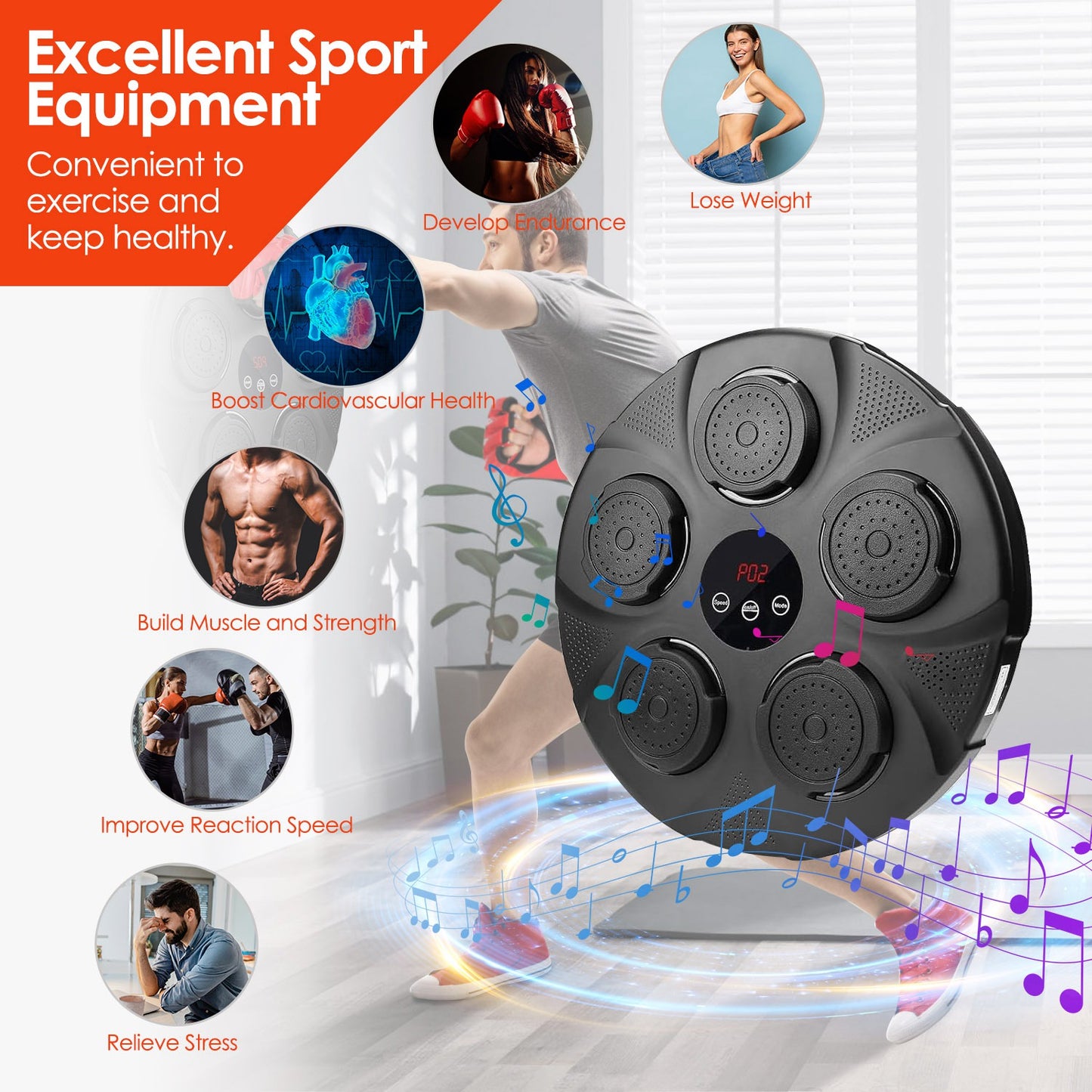 Music Boxing Machine Electronic Wall Target