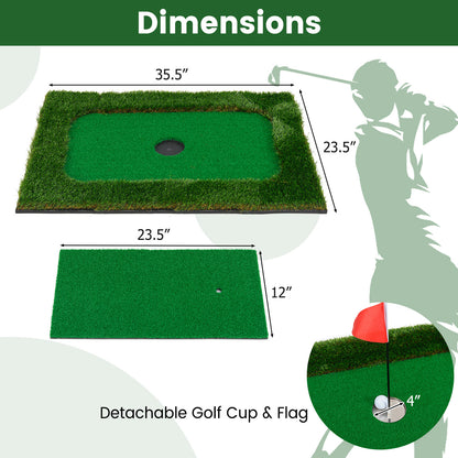 Floating Golf Green for Pool with 6 Golf Balls and Golf Flag