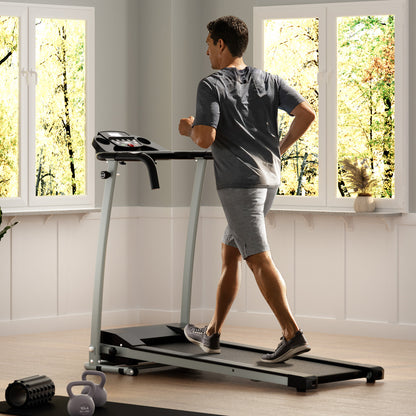 Folding Treadmill with 12 Preset Programs and LCD Display-Black