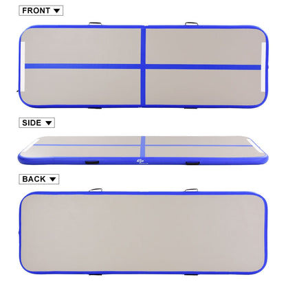 Air Track Inflatable Gymnastics Tumbling Floor Mats with Pump-Blue
