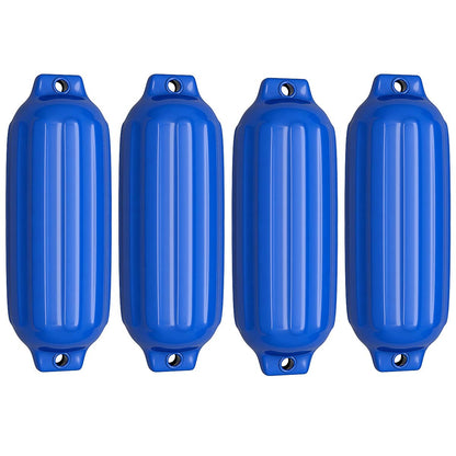 4 Ribbed Marine 8.5" x 27"  Boat Fender Vinyl Bumper-Blue